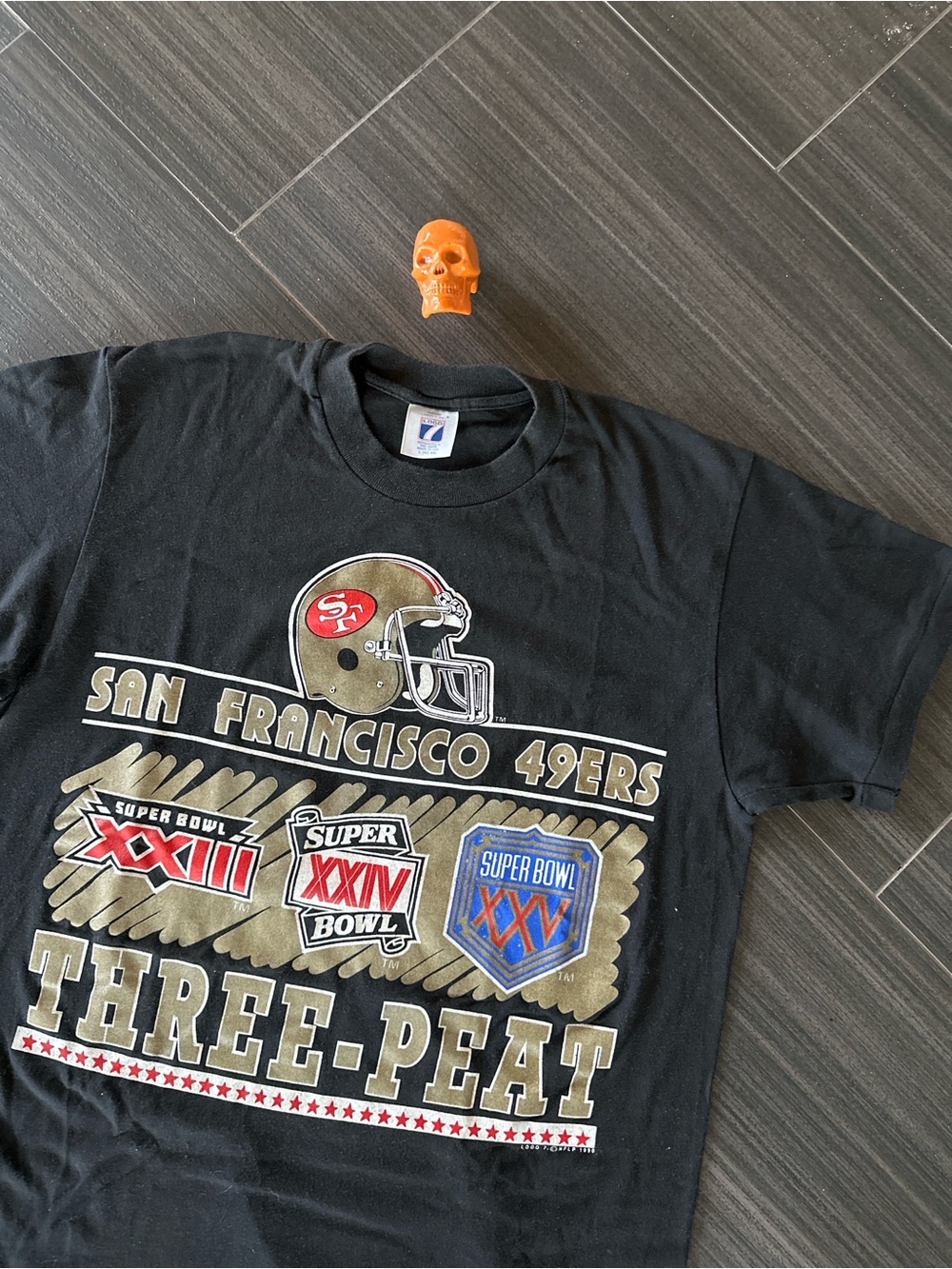 80s 90s San Fransisco 49ers 3 peat shirt L